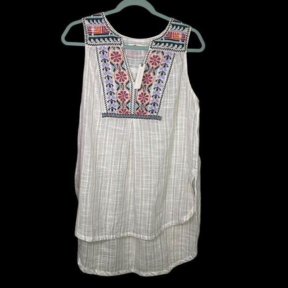 Anthropologie Floreat Tank Top Womens 8 Boho Floral Embroidered Sleeveless NWT - Picture 12 of 16